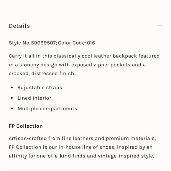 FP Movement by Free People Tan Leather Backpack - Picture 6 of 6